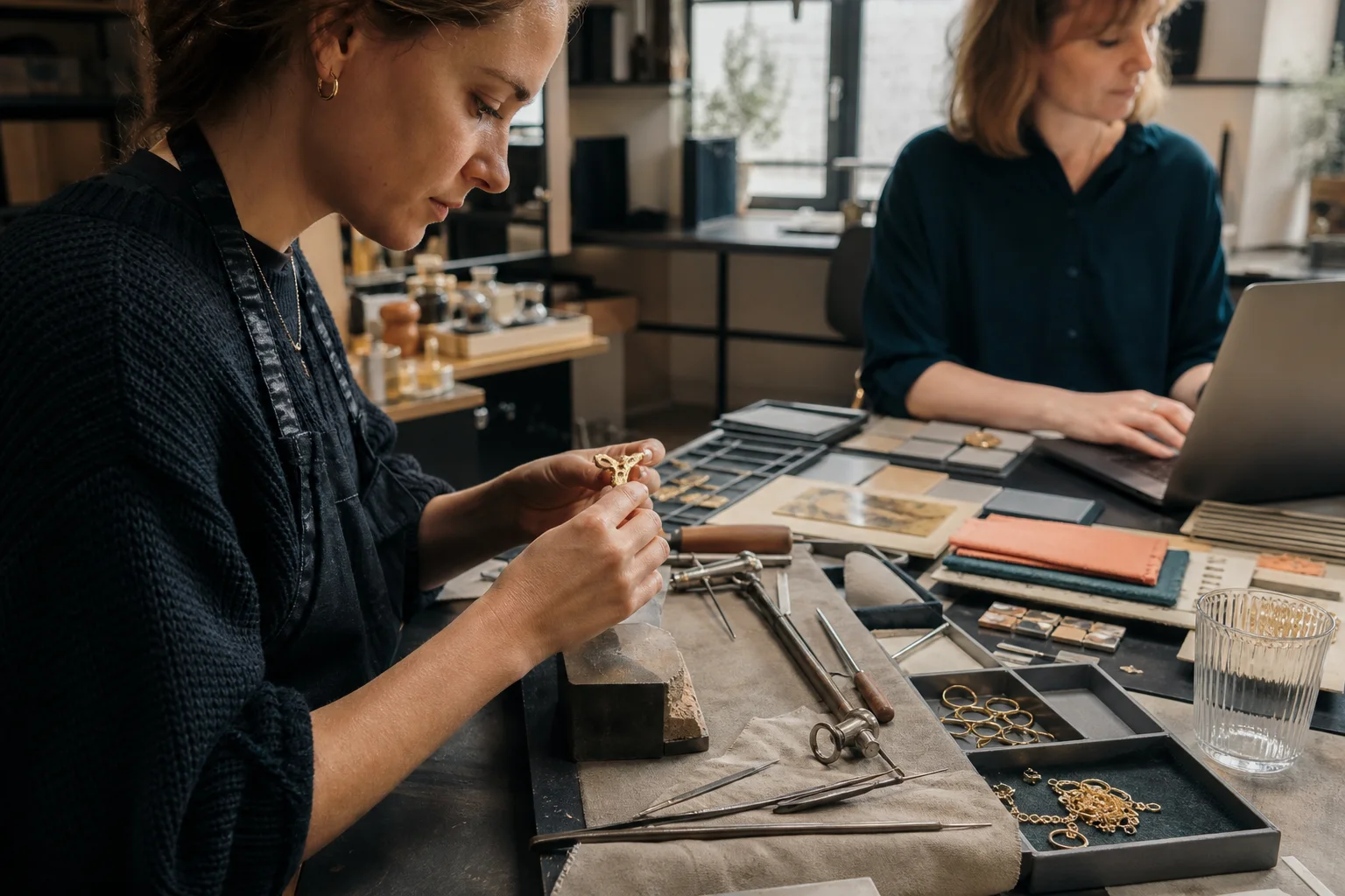 Jewellery craft and production team at work